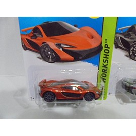 Hot Wheels McLaren P1 Bundle of 2 Cars Orange and Silver 2015 HW Workshop Garage Series #223