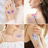 HOWAF Glitter Butterfly Temporary Tattoos, Waterproof Fairy Flowers Face Tattoo