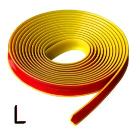 Rubber Edge Trim, Self Adhesive L Shaped Edge Trim, Small Size Peel and Stick Edge Trim for Tile, Wall and Furniture Edges, Yellow Color, 10Ft