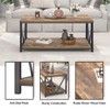 EXCEFUR Modern Coffee Table, Industrial Metal and Wood Living Room