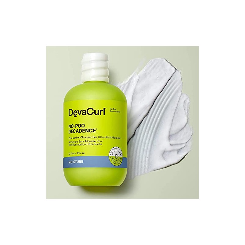 DevaCurl No-Poo Decadence Zero Lather Cleanser For Ultra-Rich Moisture, Green