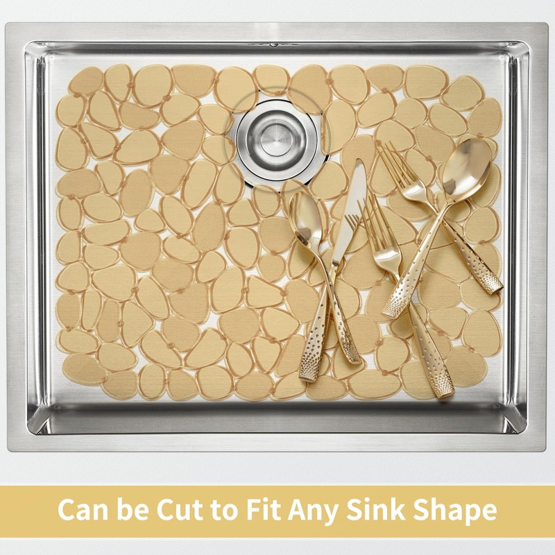 Yolife Pebble Sink Mats for Stainless Steel Sink, 2 PCS