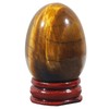 Fekuar Stone Egg Figurine, Polished Healing Crystal Easter Eggs Sphere