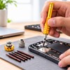 Precision Screwdriver for Phone and Electronics Repairs - Interchangeable Bits