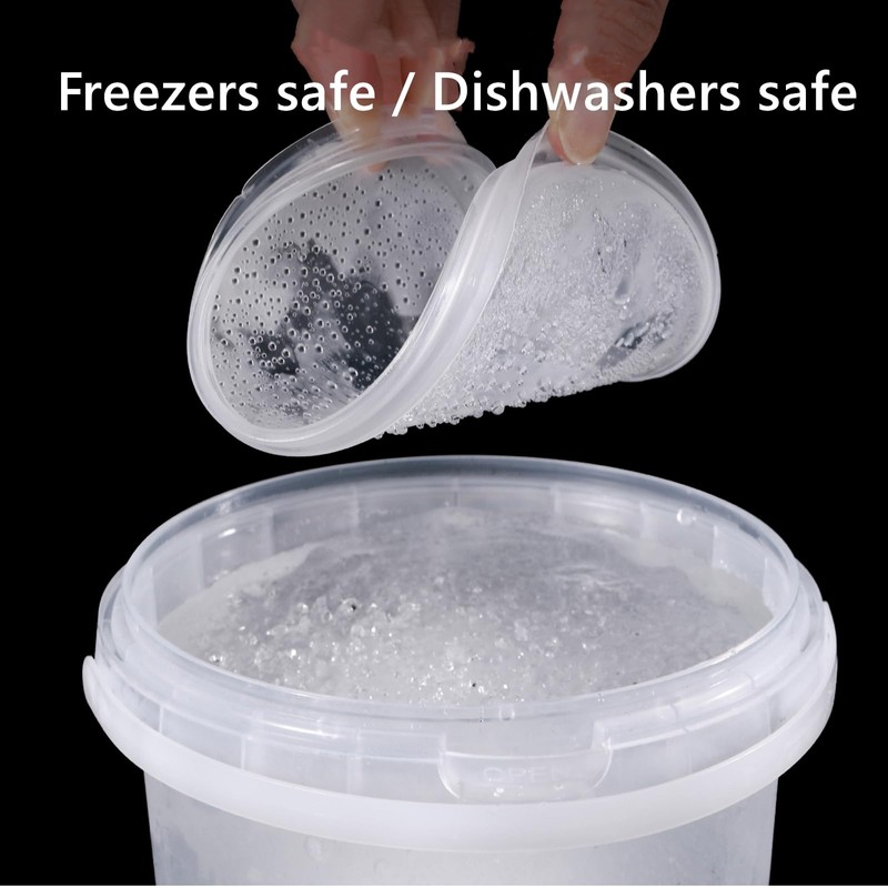 ToppYuanZea 24 Pack Ice Cream Bucket with Lids and Handles,