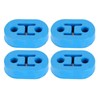 4PCS Universal Blue Silicon Muffler Exhaust Hanger Short Hangers 12mm1/2''