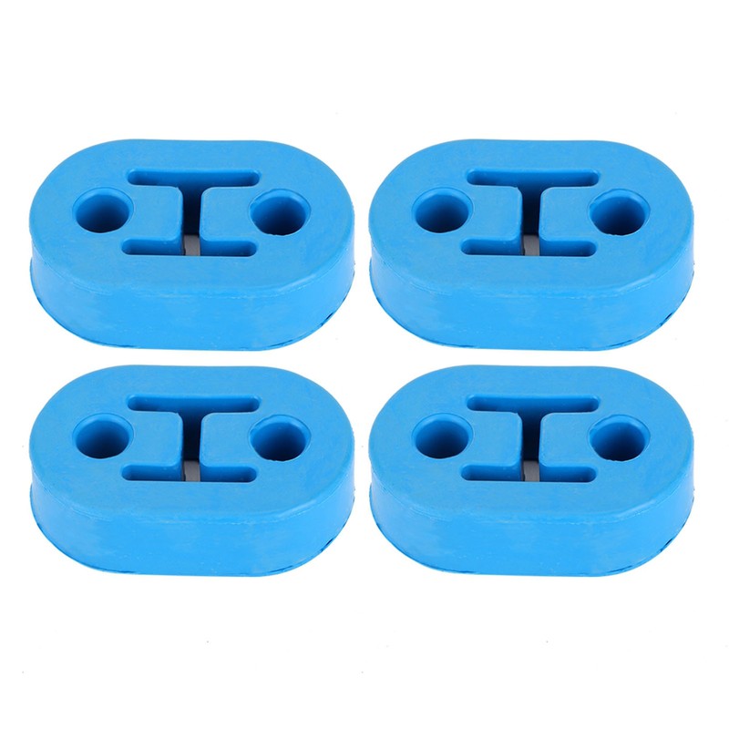 4PCS Universal Blue Silicon Muffler Exhaust Hanger Short Hangers 12mm1/2''