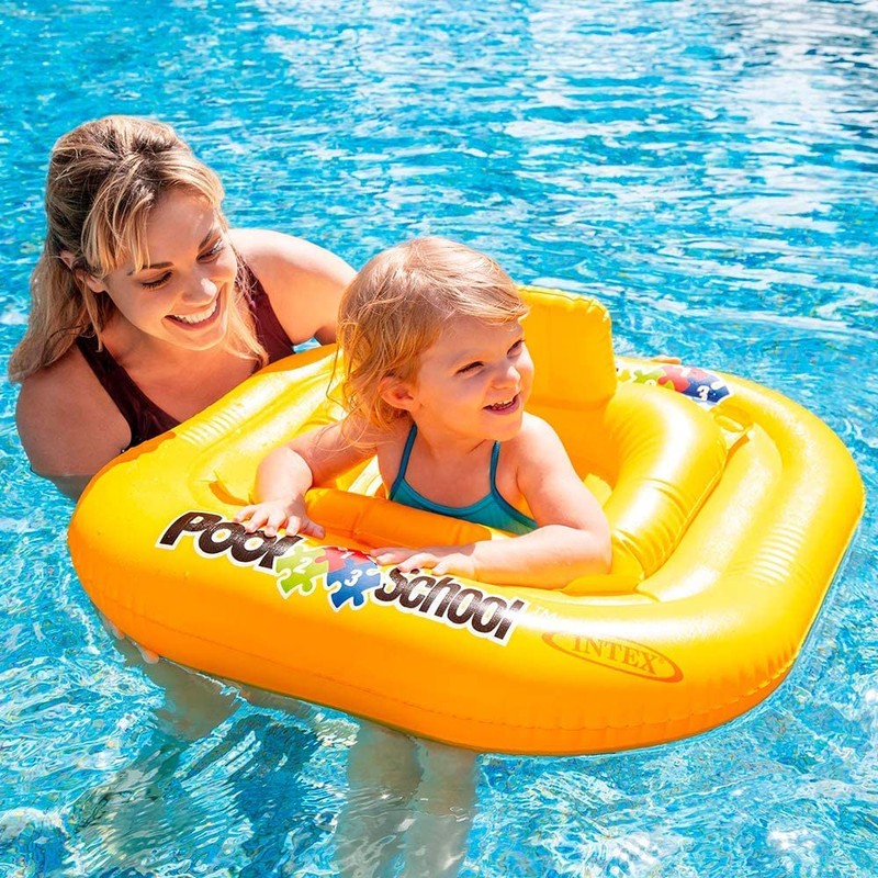 Intex Deluxe Baby Swimming Seat Yellow 79 x 79 cm