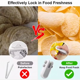 2pcs Mini Snack Bag Sealing Machine, Portable Heat Sealer Handheld Plastic Bag Sealer for Food Storage Snack Bags