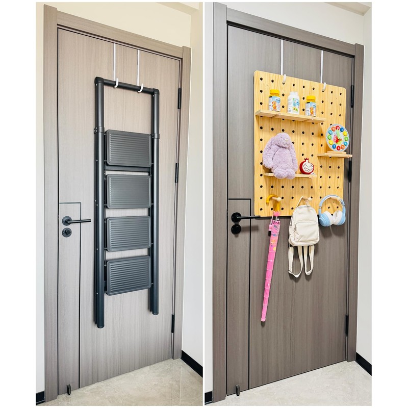 Mars-Rock Over The Door Metal Hooks with Plastic Coating 10"