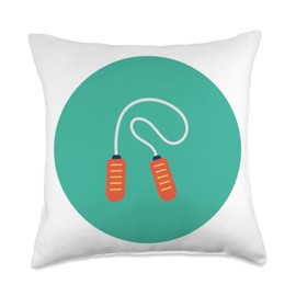 Jump Rope Skip Rope Exercise Work Out Throw Pillow
