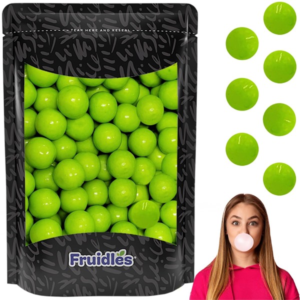 Fruidles Green Apple Gum Balls Fruit Flavored, Candy Buffet Treats,