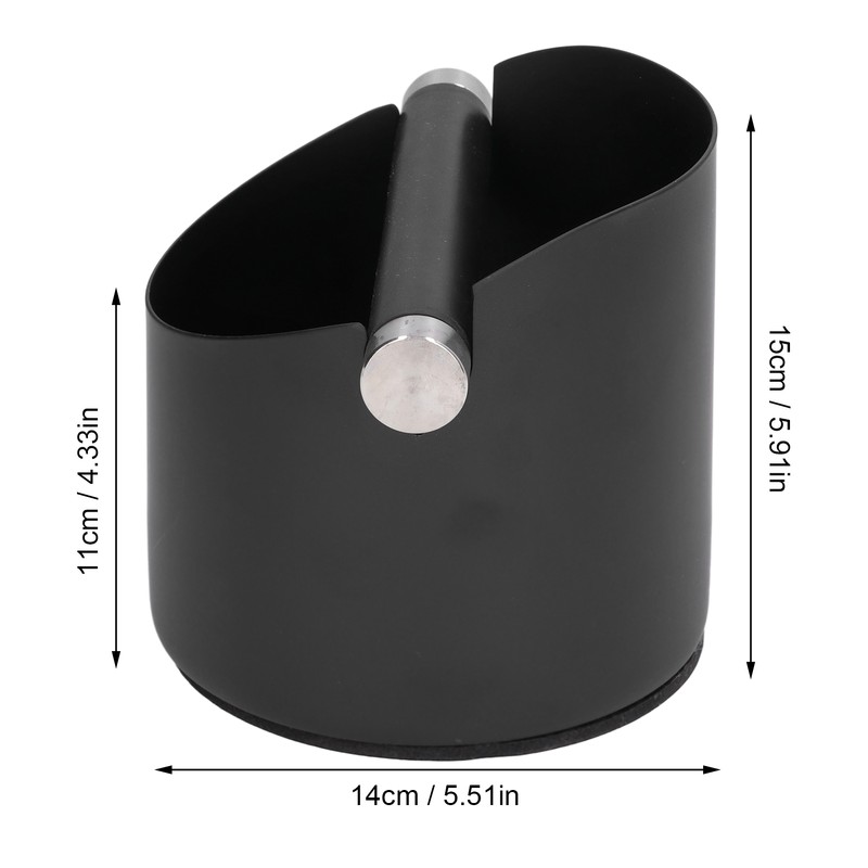 Coffee Grounds Bucket Stainless Steel Rubber Coffee Dump Bin for