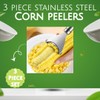 3 PCS Stainless Steel Corn Peeler For Corn on the