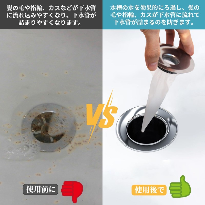 XIAOSUO Washbasin Hair Catcher Stainless Steel Washbasin Garbage Trap Washbasin