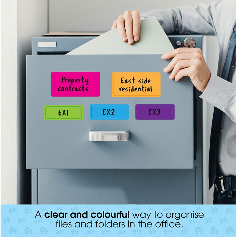 The Magnet Shop - Magnetic Dry Wipe Labels Solid Multi-Colour.