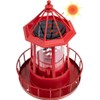 LED Solar Powered Lighthouse, 360 Degree Rotating Lamp Courtyard Decoration