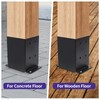 Nrspp 4x4 Post Base 4 Pcs,（Inner Size3.5"x3.5"） Wood Fence Pergola