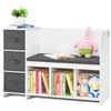 VEVOR Kids Reading Nook Bench, Toddler Bookshelf and Bookcase with