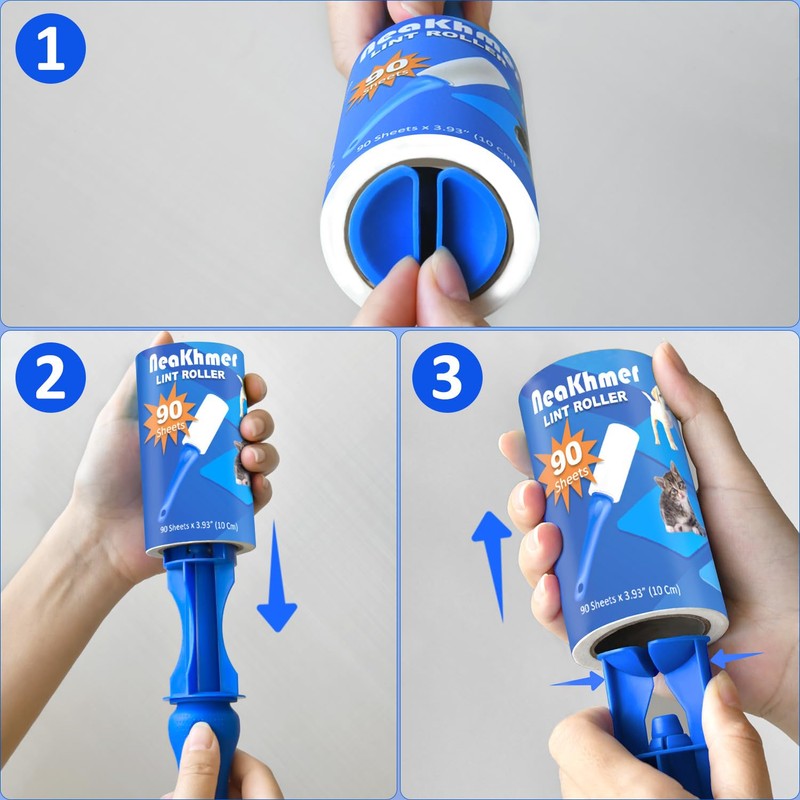Lint Roller for Pet Hair, Pack of 5 with 450