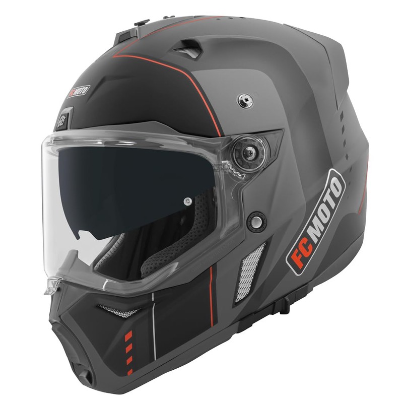 FC-Moto Pro Air Enduro Helmet, Black/Grey, S