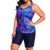Daci Women's Plus Size Tankini Swimsuit - Two Piece Rash