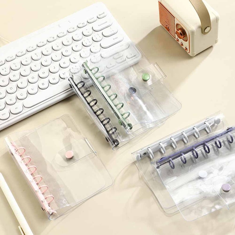 CHANGJIQ Clear Binder Cover A7 6-Hole PVC Made m6 Mini