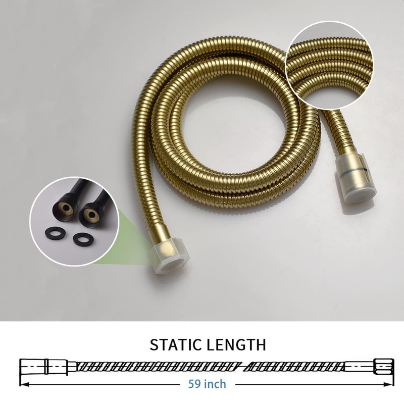 KATAIS Brushed Gold Shower Head 2 in 1 Function High