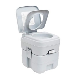 Portable Toilet, 5 Gallon Camping Porta Potty Durable Leak Proof Flushable RV Toilet Easy to use With Detachable Tanks for Effortless Cleaning & Carrying for Travel Boating and Trips