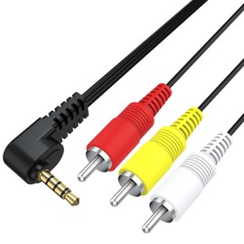 VMC-20FR Cable AV compatible con cámaras Sony y videocámaras de 3,5 mm a RCA Cable de audio y video para DSC-T500, TX9, WX5, W55, N1, R1, CCD-TRV138, DCR-TRV280, HDR-FX1, VX2100 y más, 4 pies