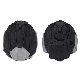 IDOGEAR - Funda táctica para casco con batería trasera para casco rápido, tamaño M/L y L/XL, equipo de tiro militar de paintball caza 500D nailon (negro, mediano)