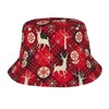 Christmas Bucket Hats Fashion Sun Cap Packable Outdoor Snowflakes Xmas