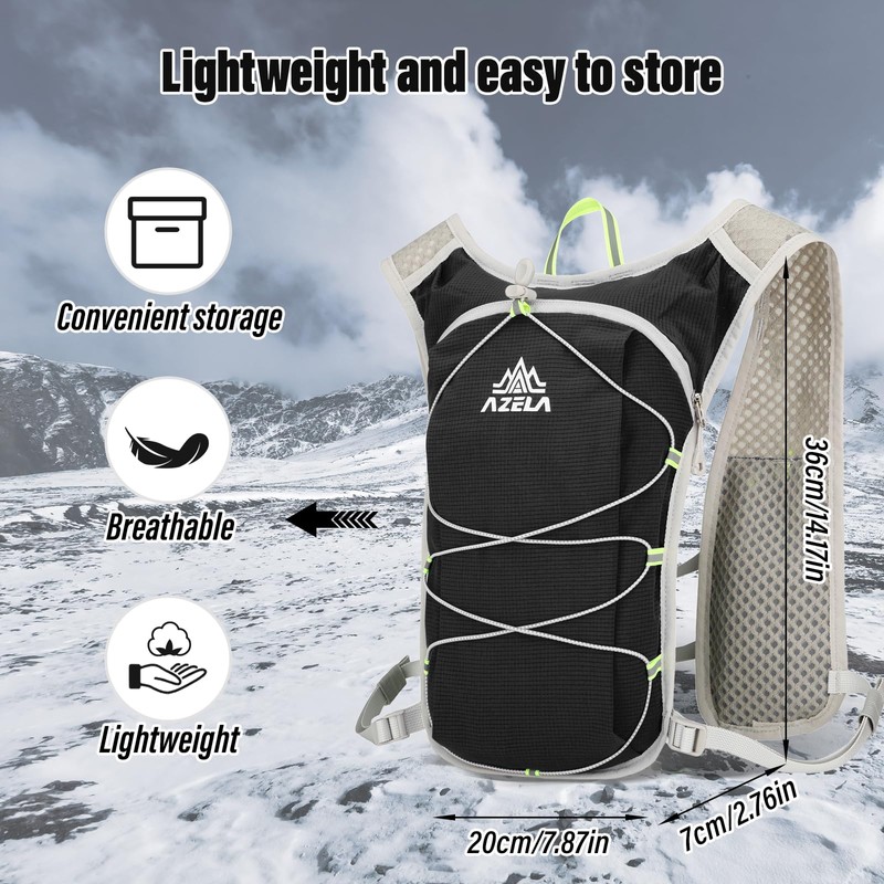 Sahunfri Running Backpack, Lightweight Running Vest with Reflective Strips, Large