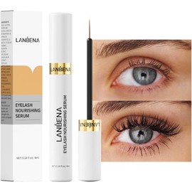 LANBENA Suero Para El Crecimiento De Pestañas Y Cejas: Ingredientes Naturales Y Seguros, Líquido