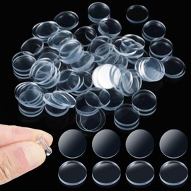 100 PCS Glass Table Top Anti Slip Bumpers, Rubber Glass Table Top Grippers Bumpers, Round Clear Anti Slip Pads for Kitchen Cabinets, Laptop (2mm Thickness)