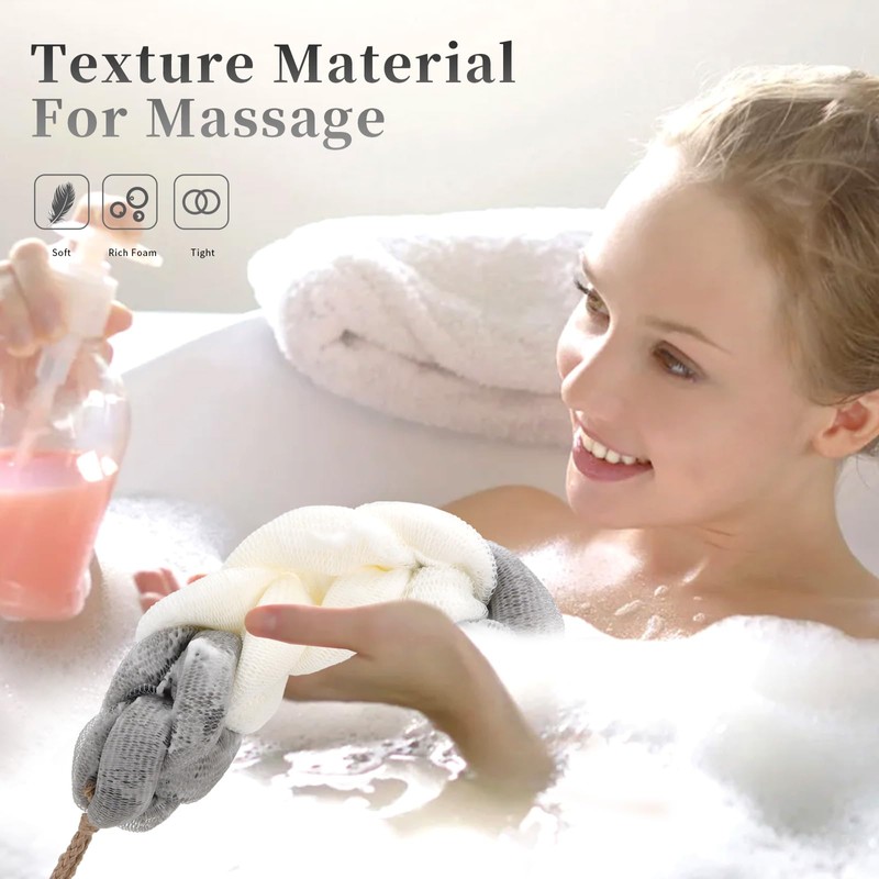 BCKENEY Bath Loofah Sponge Back Scrubber Soft Mesh Body Wash
