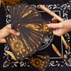 78 Tarot Cards with Guide Book, Black Tarot Deck Gift