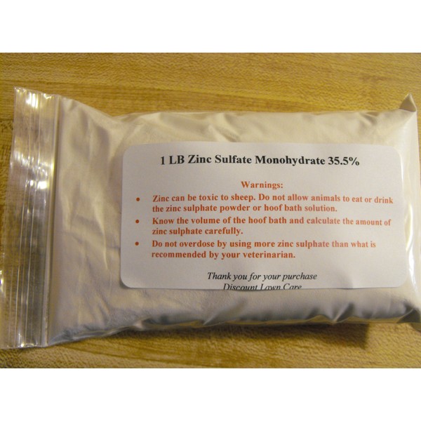 Zinc Sulfate Monohydrate - 35.5% Zn - 99% Pure - 2 Pounds