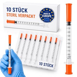 0.5ml/cc Plastic Tube 30G (0.3 x 8 mm), Multi-Purpose Measuring Tools, Lab Accessories, Individually Packed (30G x 5/16") (10)