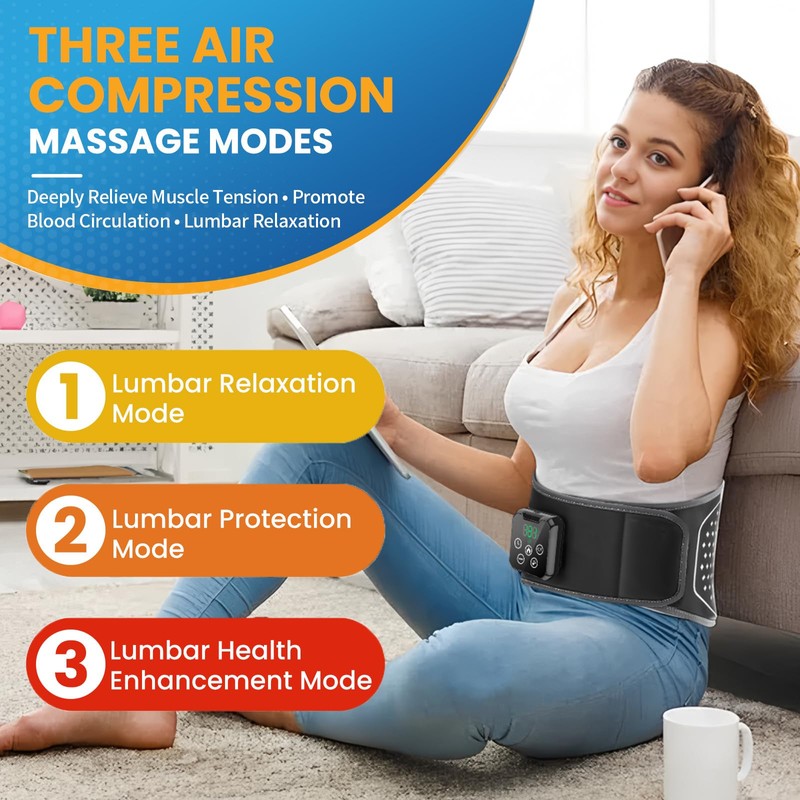 Back Massager with Heat – Heated Massage Belt with 4