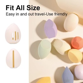 OsiKin Silicone Makeup Sponge Holder, Breathable Makeup Sponge Case for Business, Travel or Daily, Fit All Sponges (Cream white)
