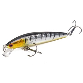 MARJELLY Floating Fishing Lure Casting Bait Sinking Bass Lures Trolling Minnow with Strong Hooks Topwater Crankbaits Artificial Jerkbait for Walleye Trout Freshwater Saltwater, Yellow Head Silver