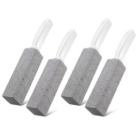 Mmaxboss 4 PCS Cepillo de Inodoro de Piedra Pómez,Piedra Pomez para Baño con Mango,Cepillo de Limpieza de Inodoro de Piedra pómez para Manchas de Agua Dura en Inodoros,Parrillas,Azulejos y Lavabos
