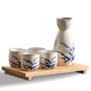 PUNNIO Ceramic Sake Set, 5pcs Japanese Saki Set with 1