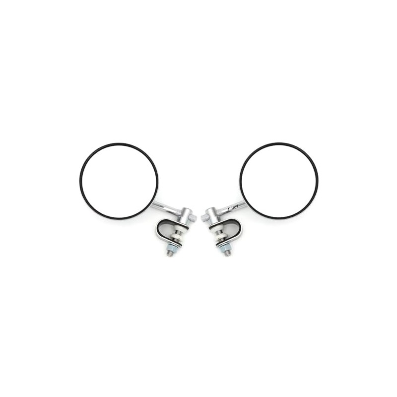 Set of 2 Universal 4" Chrome Clamp-On Mirrors - 4"