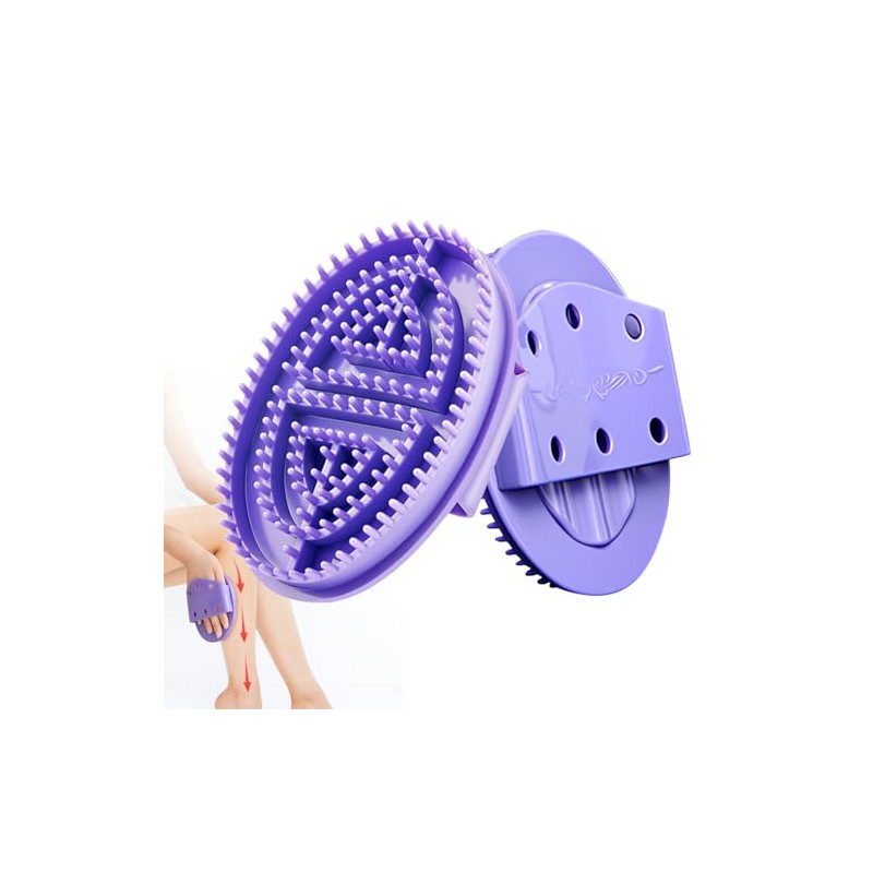 2PCS Cepillo de Masaje Meridiano, Desbloquea Meridianos, Púrpura