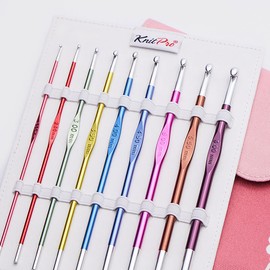 KnitPro Zing Single Sided Crochet Hooks Set 2.00, 2.50, 3.00, 3.50, 4.00, 4.50, 5.00, 5.50 and 6.00 mm