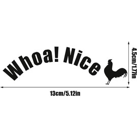 Whoa Nice Toilet Sticker Decal, Waterproof Vinyl Wall Art Sign Decor, Removable Toilet Seat Quote Murals for WC Restroom Door Seat Decoration Bathroom Accessories,Bathroom Stickers