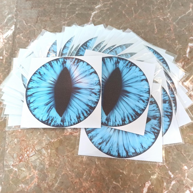 Vyqloren Beast Eyes Headlight Decals, 3D Round Stickers and Decals