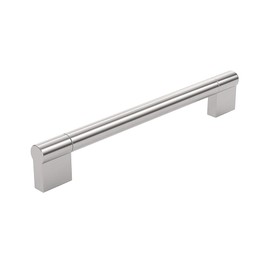 Richelieu BP527180195 Avellino Collection Brushed Nickel Cabinet Handle 7 1/16 inch (180 mm) Center to Center Cabinet Bar Pull, Modern Drawer Pull for Kitchen, Bathroom, and Dresser, 1 Pack